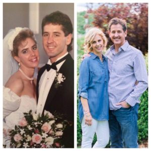 Danny and Carrie Kittinger in 1990 and 2016